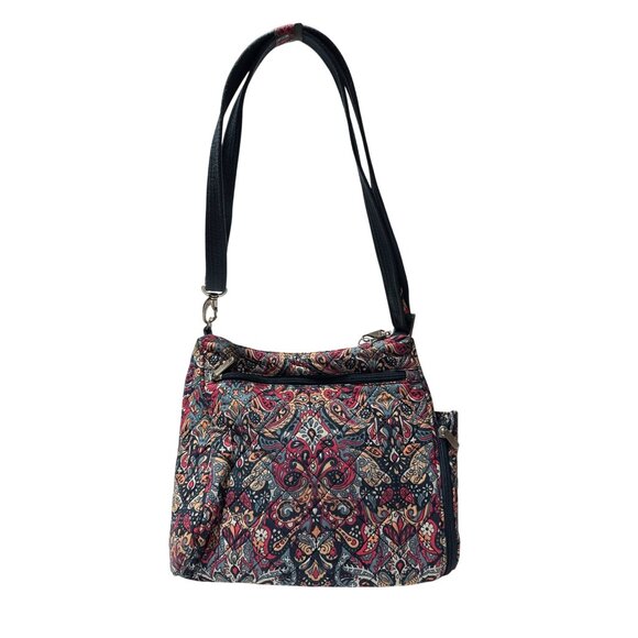 Travelon Quilted Paisley Crossbody Bag With Adjustable Strap - Picture 8 of 16